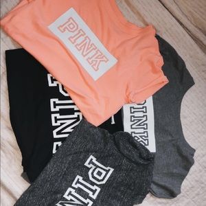 pink Victoria Secret t-shirt bundle